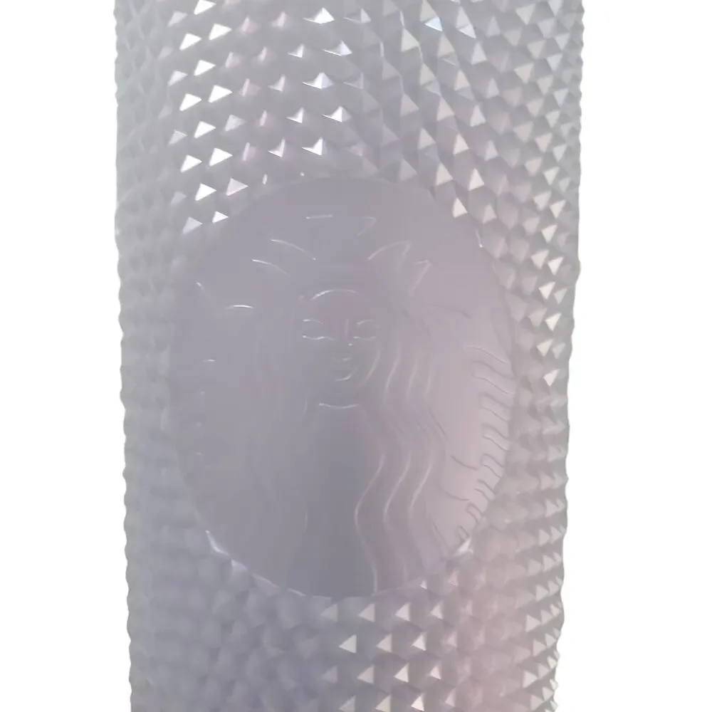 Starbucks New 2021 Holiday Tumbler Icy lilac Bling Studded‎  24oz With Straw